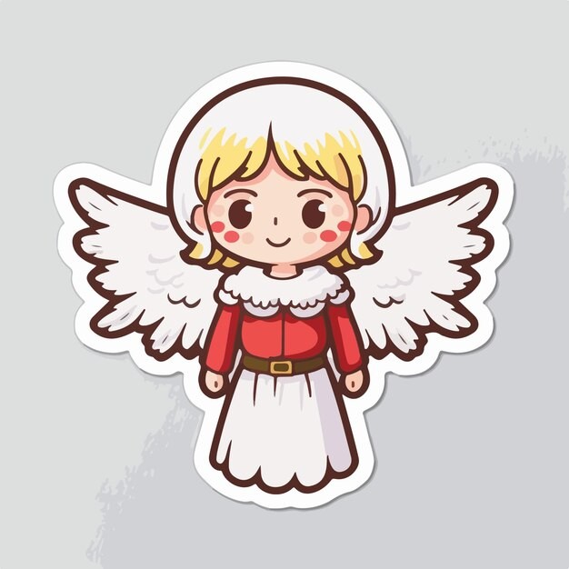 可爱的小精灵小天使卡通人物插画