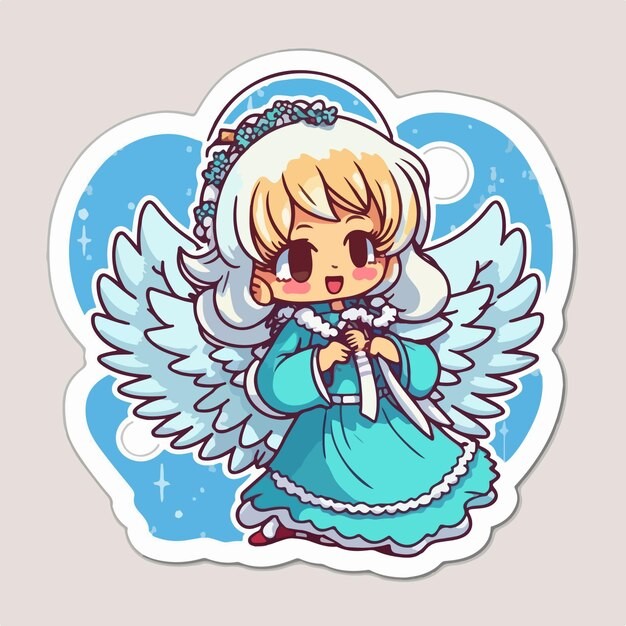 可爱的小精灵小天使卡通人物插画