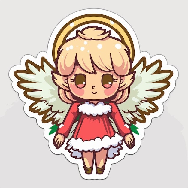 可爱的小精灵小天使卡通人物插画