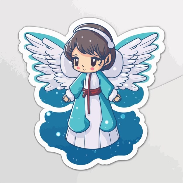 可爱的小精灵小天使卡通人物插画