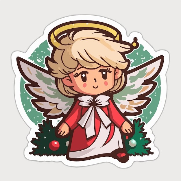 可爱的小精灵小天使卡通人物插画