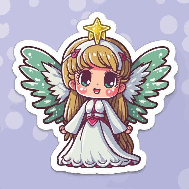 可爱的小精灵小天使卡通人物插画