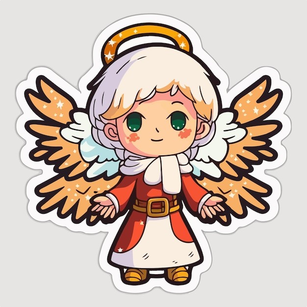 可爱的小精灵小天使卡通人物插画