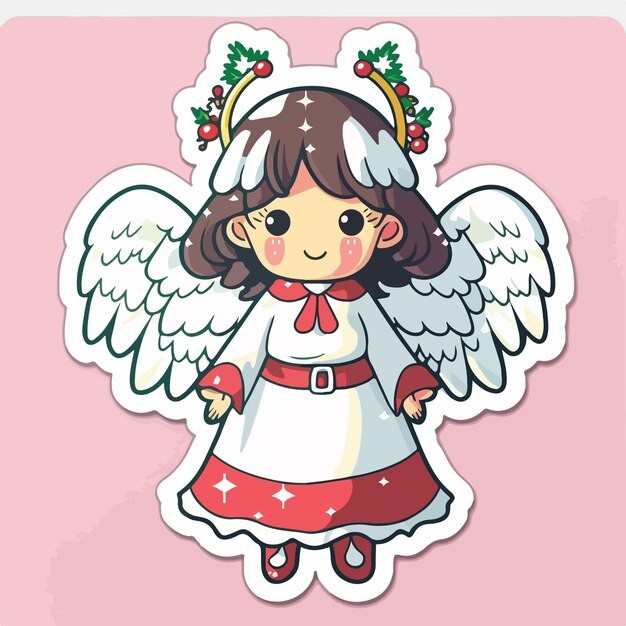 可爱的小精灵小天使卡通人物插画