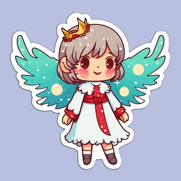 可爱的小精灵小天使卡通人物插画