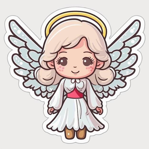 可爱的小精灵小天使卡通人物插画