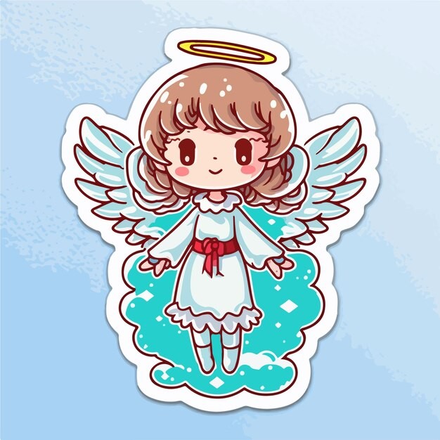 可爱的小精灵小天使卡通人物插画