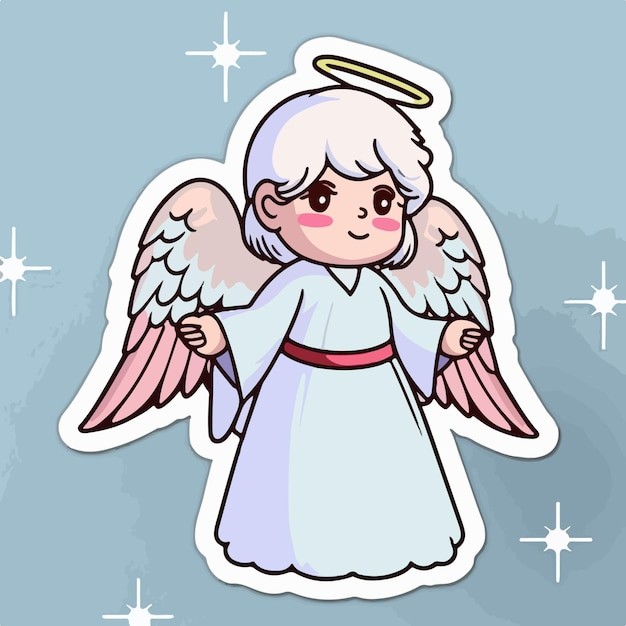 可爱的小精灵小天使卡通人物插画