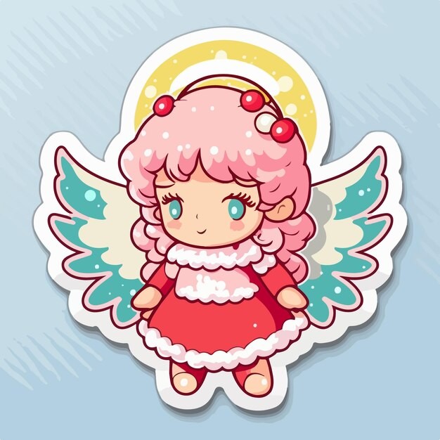 可爱的小精灵小天使卡通人物插画