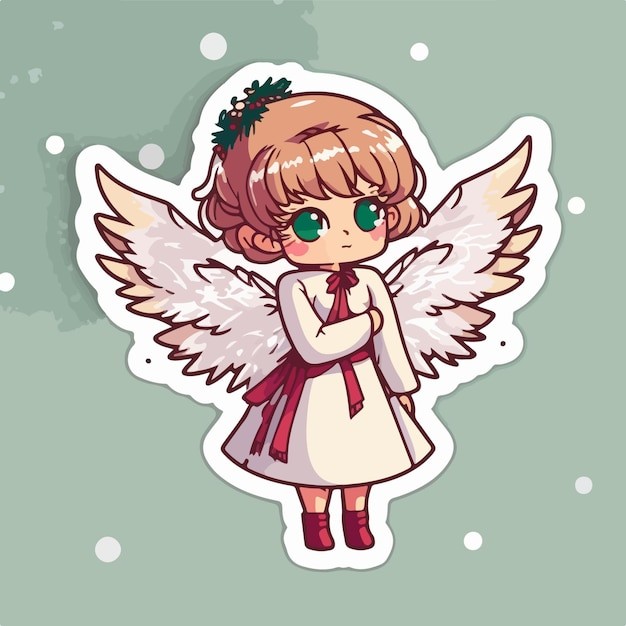 可爱的小精灵小天使卡通人物插画