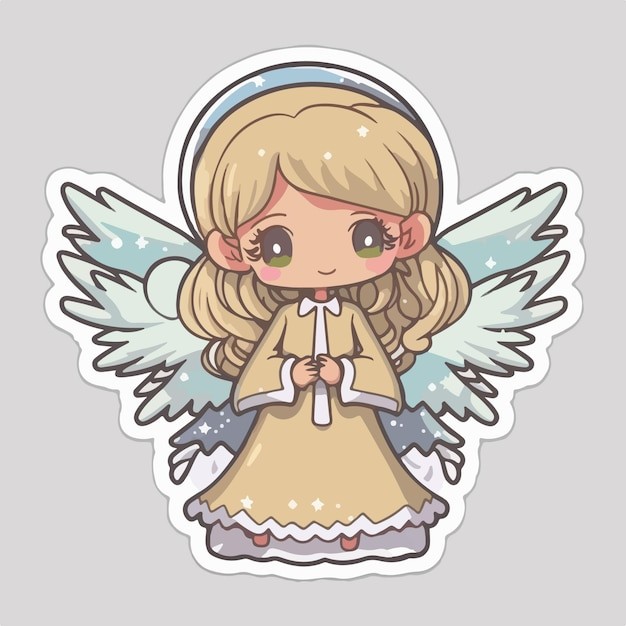 可爱的小精灵小天使卡通人物插画