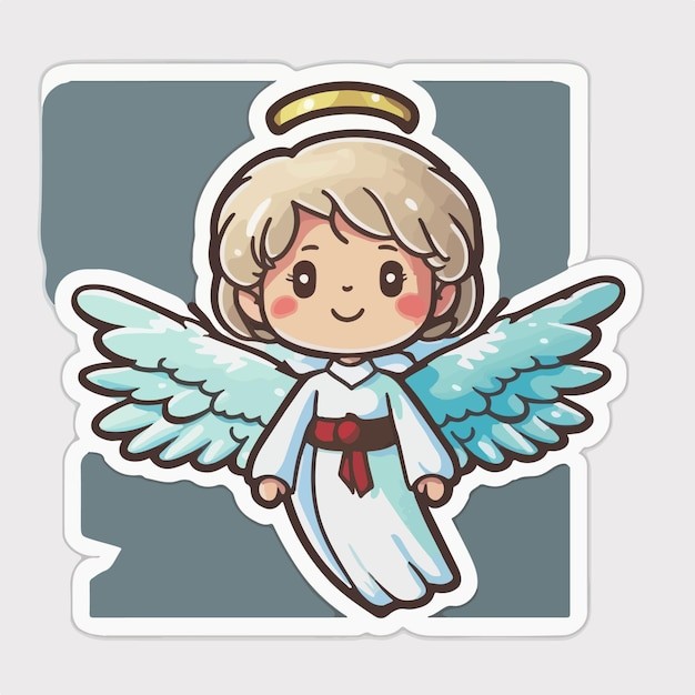 可爱的小精灵小天使卡通人物插画