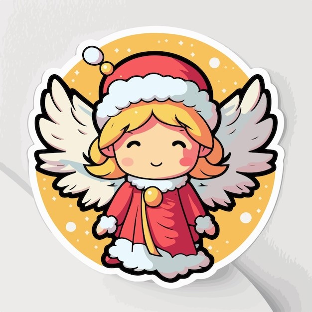 可爱的小精灵小天使卡通人物插画