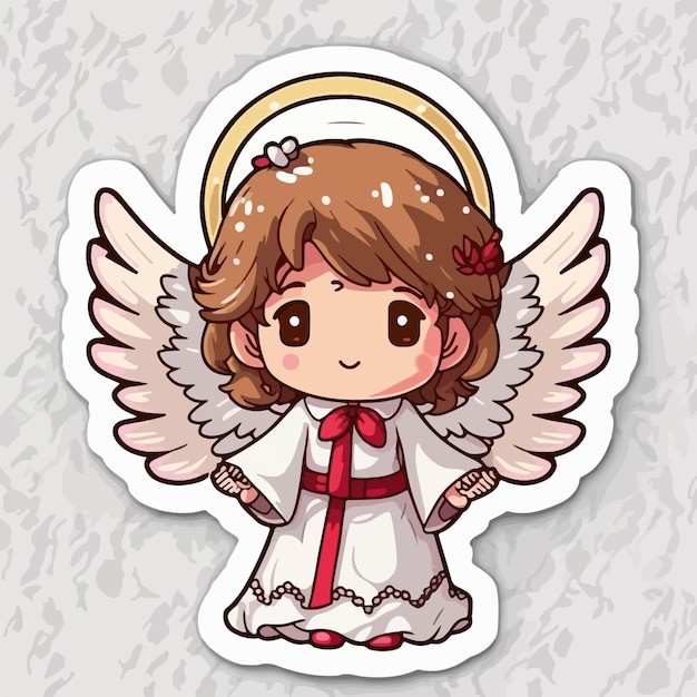 可爱的小精灵小天使卡通人物插画