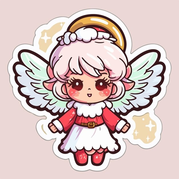 可爱的小精灵小天使卡通人物插画