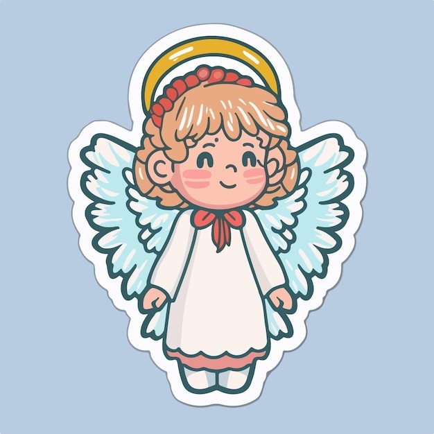 可爱的小精灵小天使卡通人物插画