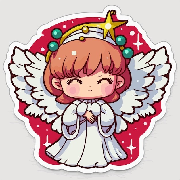 可爱的小精灵小天使卡通人物插画