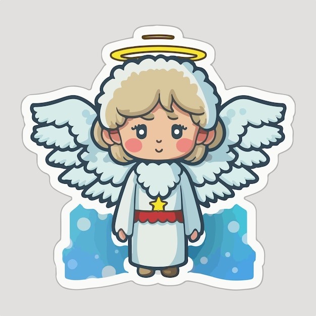 可爱的小精灵小天使卡通人物插画