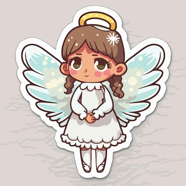 可爱的小精灵小天使卡通人物插画