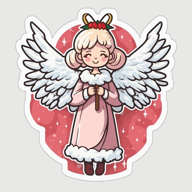 可爱的小精灵小天使卡通人物插画