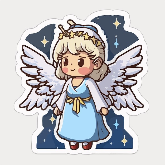 可爱的小精灵小天使卡通人物插画