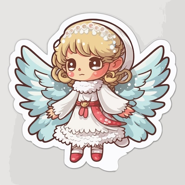 可爱的小精灵小天使卡通人物插画