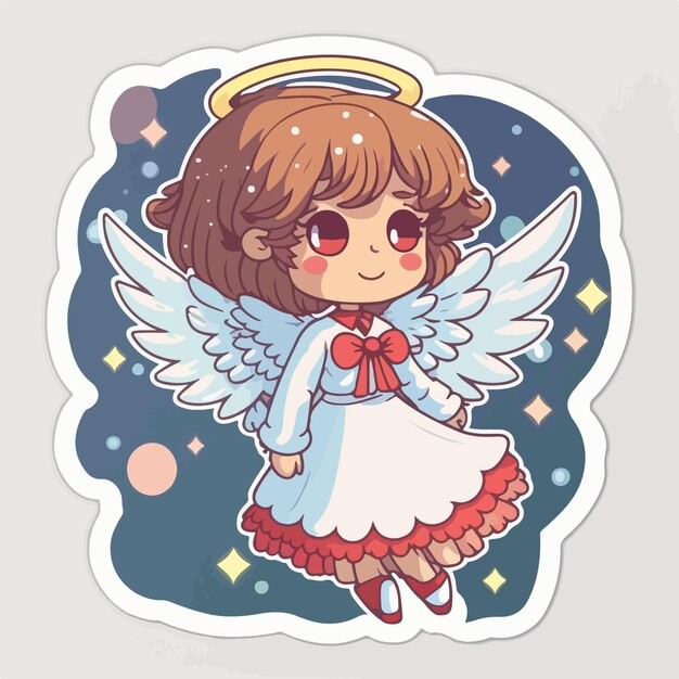 可爱的小精灵小天使卡通人物插画