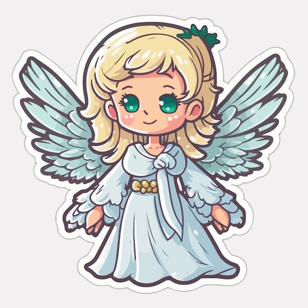 可爱的小精灵小天使卡通人物插画