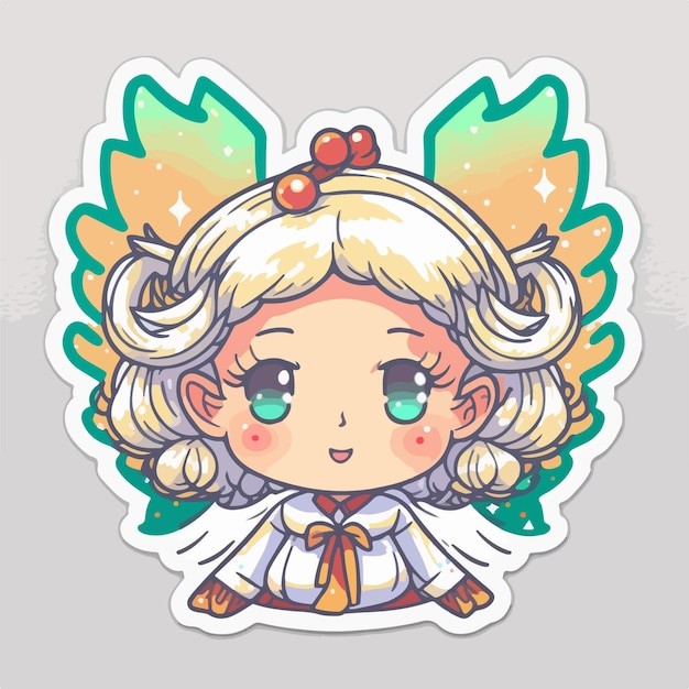 可爱的小精灵小天使卡通人物插画