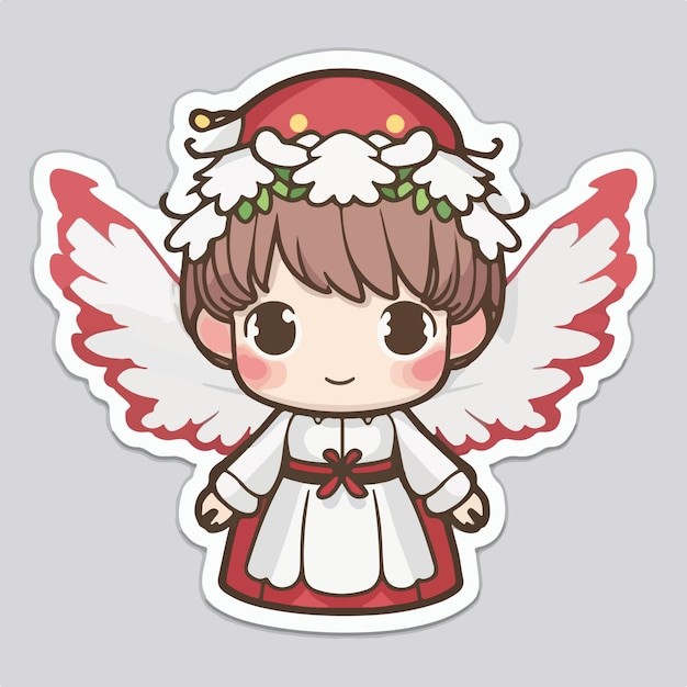 可爱的小精灵小天使卡通人物插画