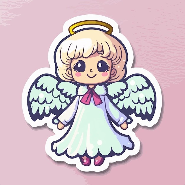 可爱的小精灵小天使卡通人物插画
