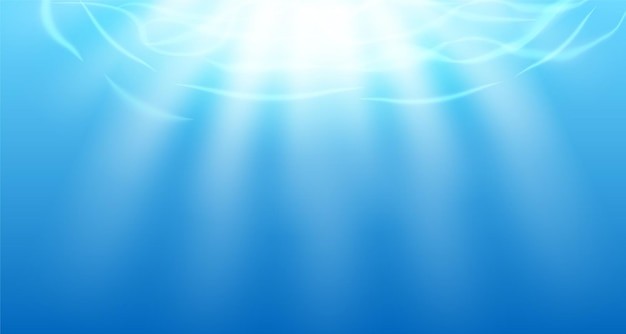 水下水滴阳光海底蓝色背景