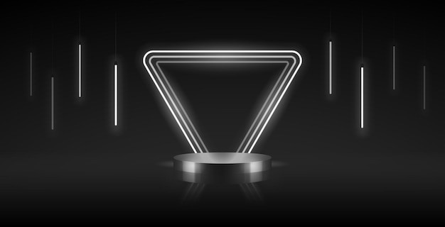 霓虹灯产品展示台发光背景