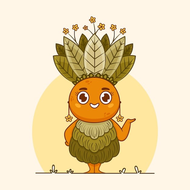 安弟斯菊植物拟人插画