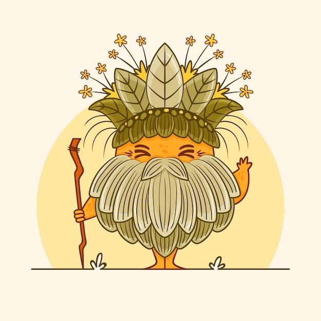 安弟斯菊植物拟人插画