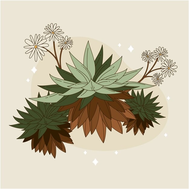 安弟斯菊植物拟人插画