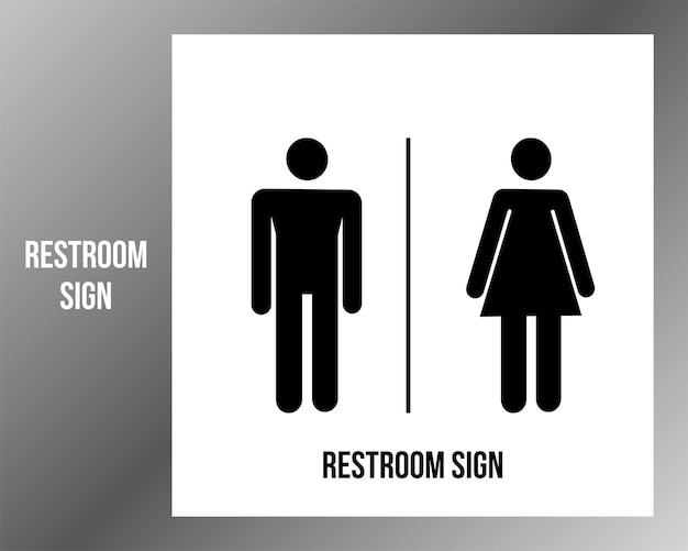 男女卫生间洗手间厕所标志图标