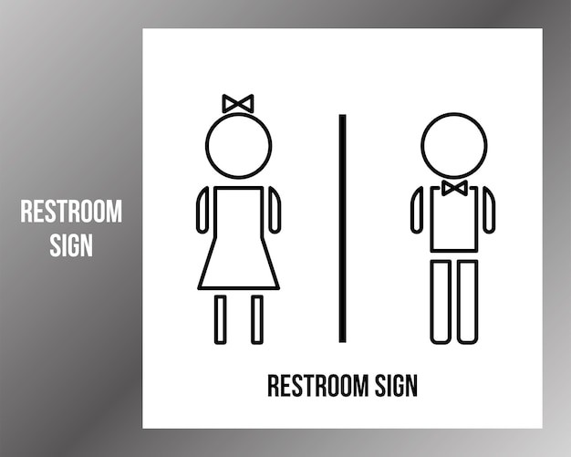 男女卫生间洗手间厕所标志图标