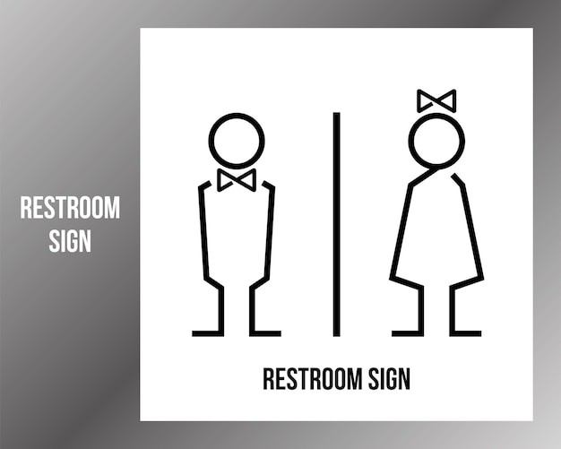 男女卫生间洗手间厕所标志图标