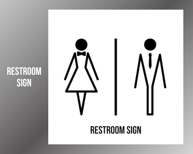 男女卫生间洗手间厕所标志图标