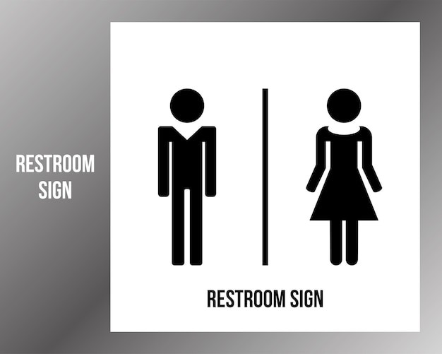 男女卫生间洗手间厕所标志图标