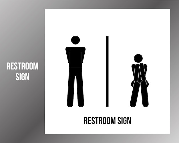 男女卫生间洗手间厕所标志图标