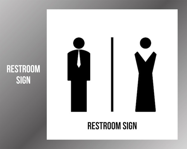 男女卫生间洗手间厕所标志图标