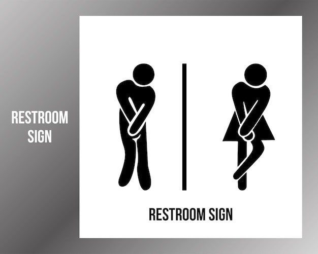 男女卫生间洗手间厕所标志图标