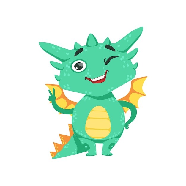 可爱的卡通小飞龙