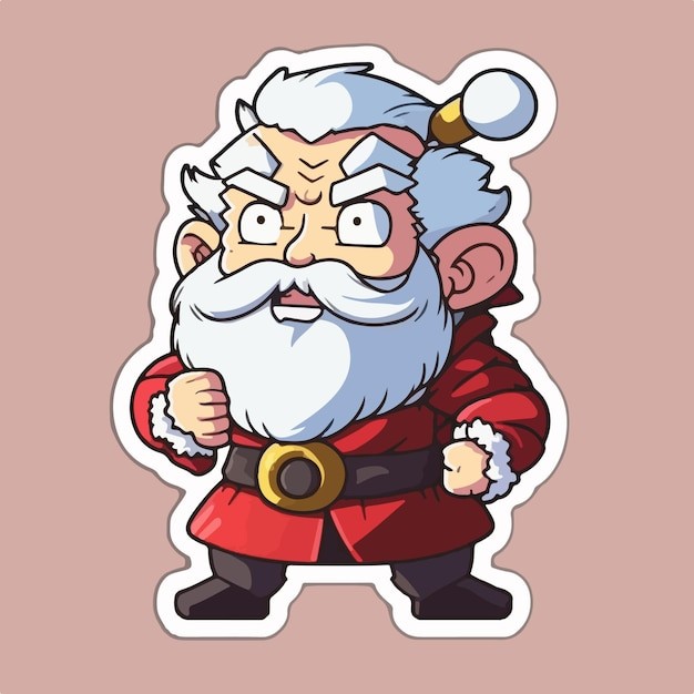 卡通可爱圣诞老人插画