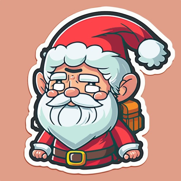 卡通可爱圣诞老人插画