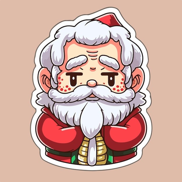 卡通可爱圣诞老人插画