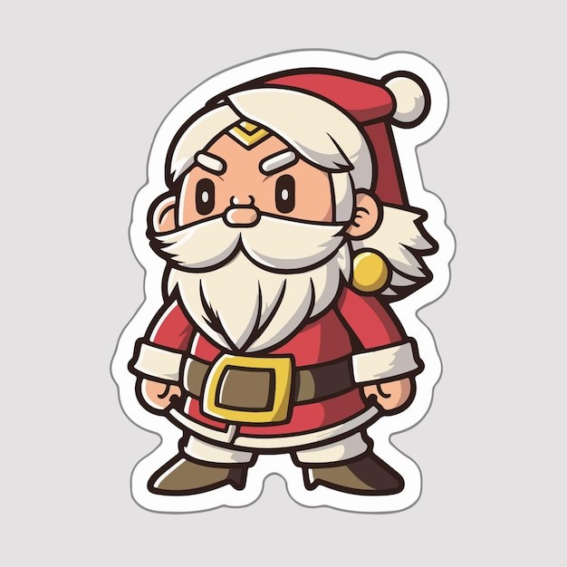 卡通可爱圣诞老人插画