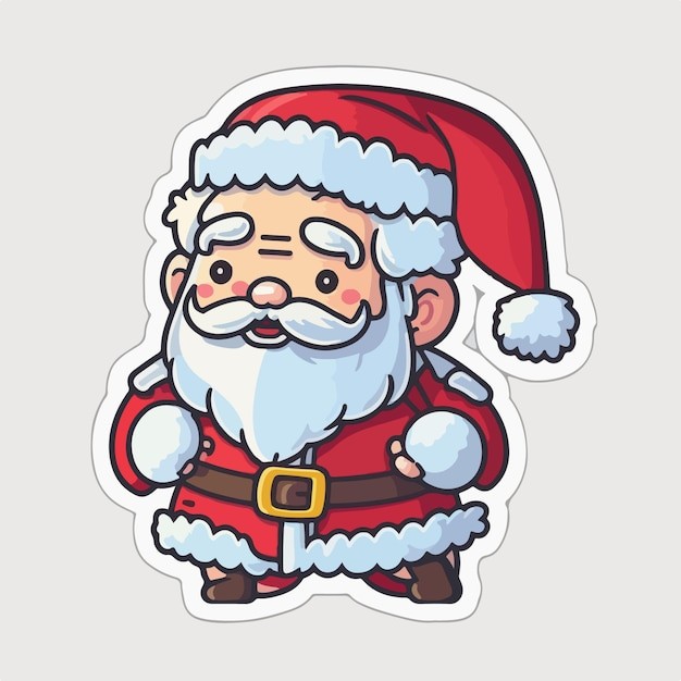 卡通可爱圣诞老人插画